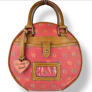 Dooney & Bourke Vintage Y2K Pink Monogram Canteen Mini Top Handle Bag